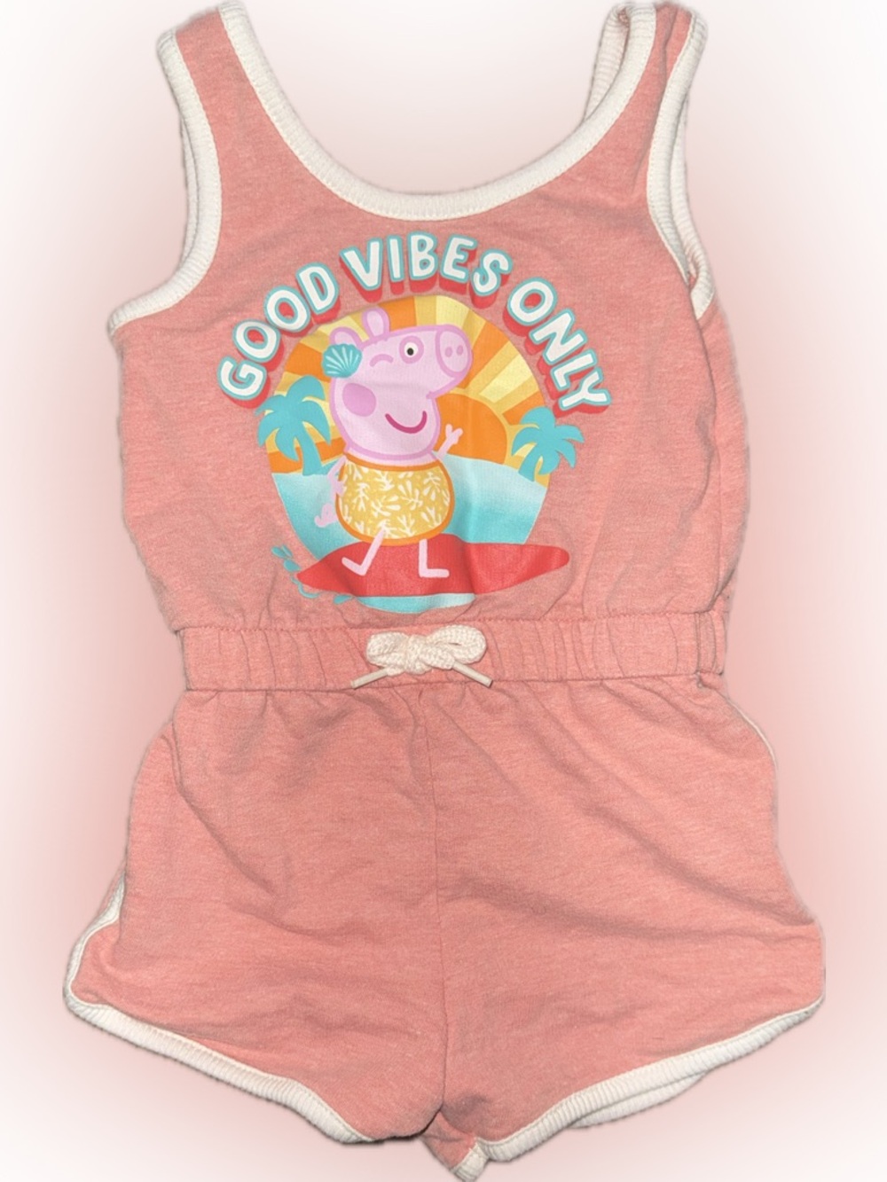 Peppa Pig Good Vibes Only Girls Romper - Size 2T